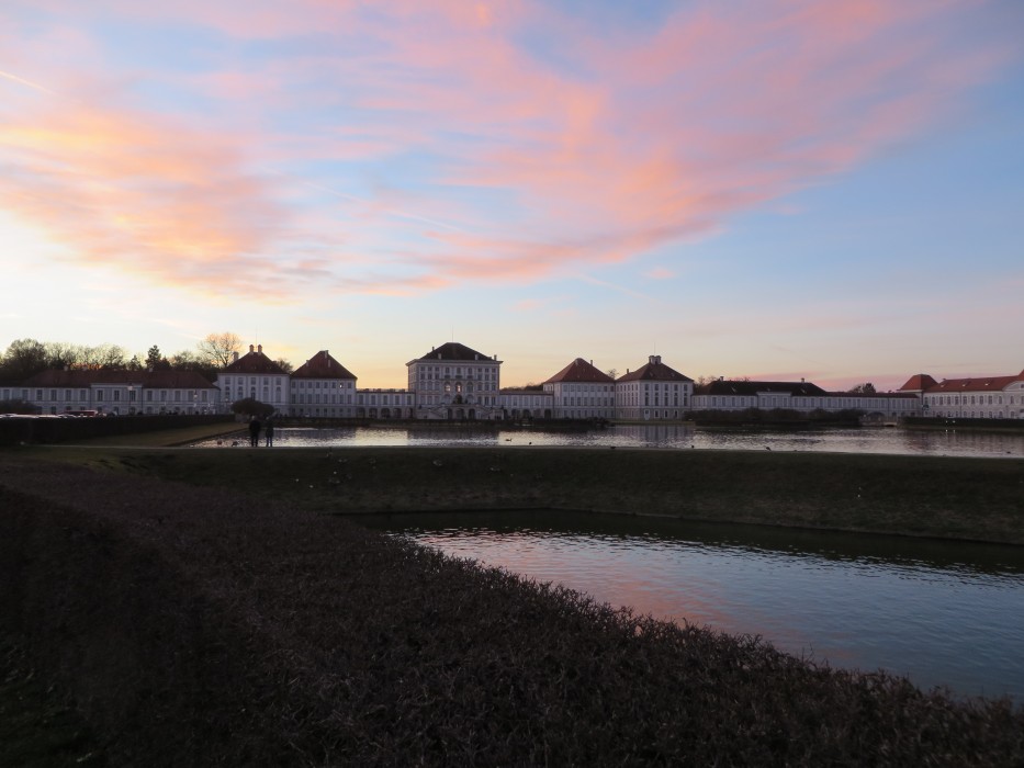 nymphenburg palace munich sunset