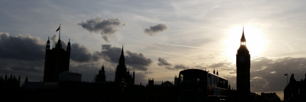 London Parliament Big Ben Silhouette Sunset